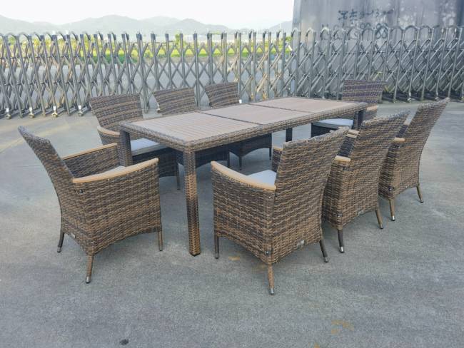 AMELIA обеденный комплект коричневого цвета на 8 персон