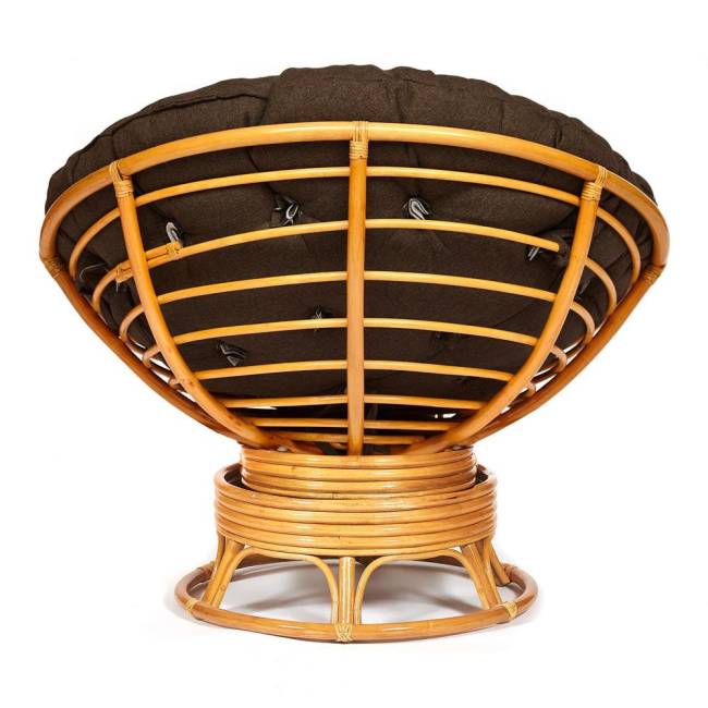 Кресло-качалка PAPASAN/ПАПАСАН w 23/01 B /с подушкой/ 115х78х104 см, Honey (мед), ткань Коричневый, 3М7-147 Honey (мед)