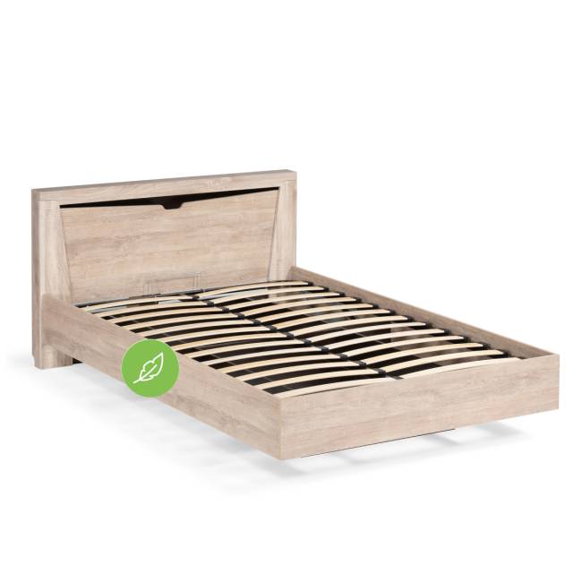 Кровать Магантия 140х200 сПМ парящая дуб баррик