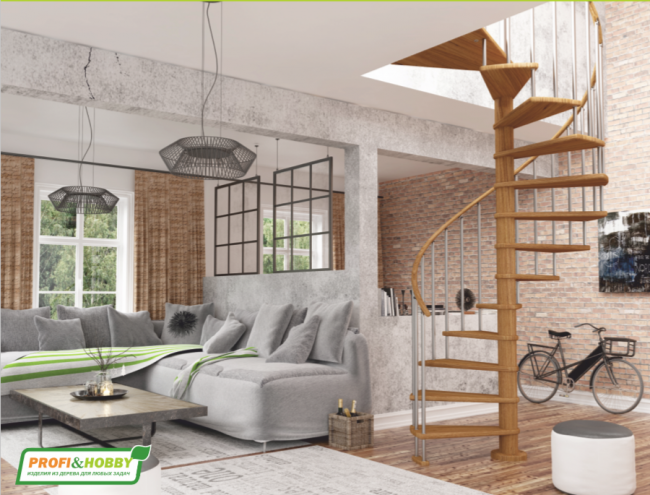 Винтовая лестница Spiral Color d120