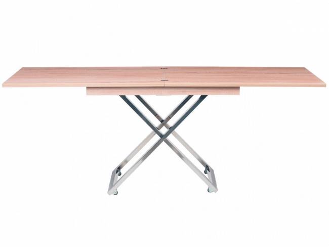 Стол-трансформер Левмар Cross D89/S79 сонома/ опоры нерж.ст.