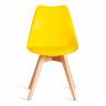 Стул TULIP (mod. 73-1) / 1 шт. в упаковке дерево/пластик/экокожа, 47,5x55x80 см, Желтый (Yellow) желтый