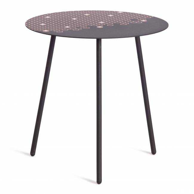 Столик кофейный TETCHAIR металл, 45 х 45 х 45 см, черный с лого черный с лого металл