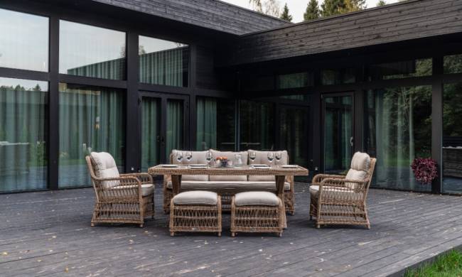 Обеденный комплект ALBERT из искусственного ротанга