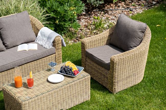 "Кон Панна" кресло из искусственного ротанга, цвет соломенный "Кон Панна" кресло из искусственного ротанга, цвет соломенный