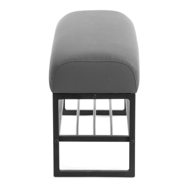 Банкетка-обувница Charli Lux/Чарли Люкс экокожа , Sharp Графит Sharp Графит экокожа