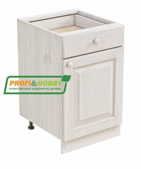 Тумба 1 дверь, 1 ящик 500 х 560 х 720 сосна, без покраски