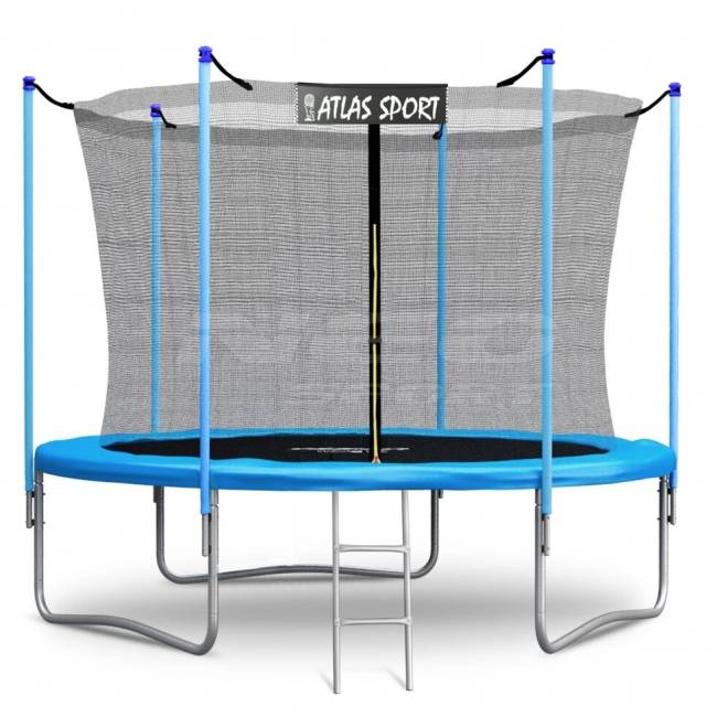 Батут "Atlas Sport", 312 см (внутренняя сетка и лестница) BLUE