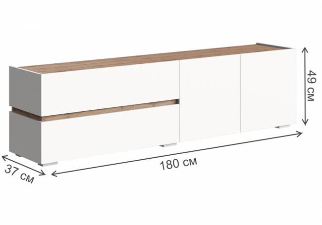 Атлон белый / дуб вотан