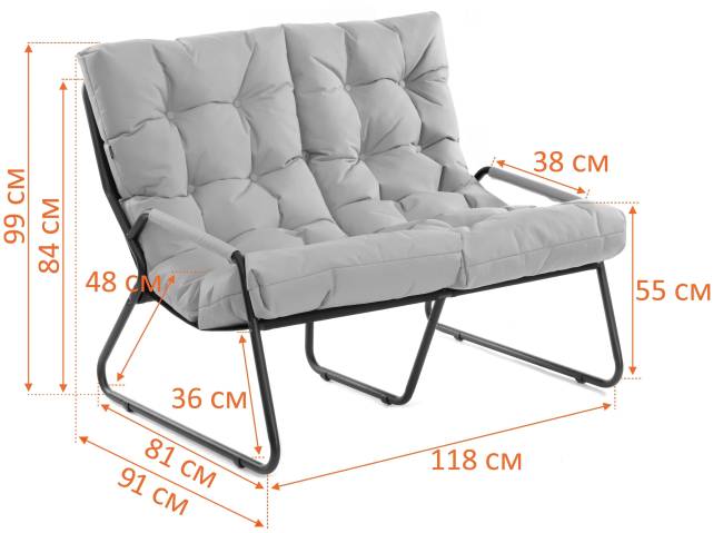 Диван Ergo/Эрго рогожка, VT Candy lavender лавандовый рогожка