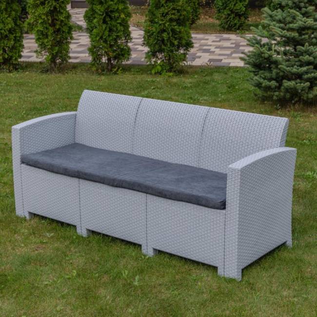 Трехместный диван LANA светло-серый