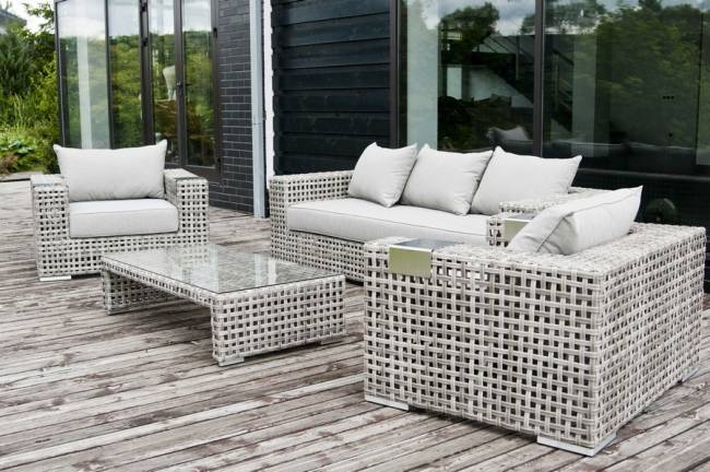 "Тито" лаунж-зона из искусственного ротанга, цвет серый "Тито" лаунж-зона из искусственного ротанга, цвет серый