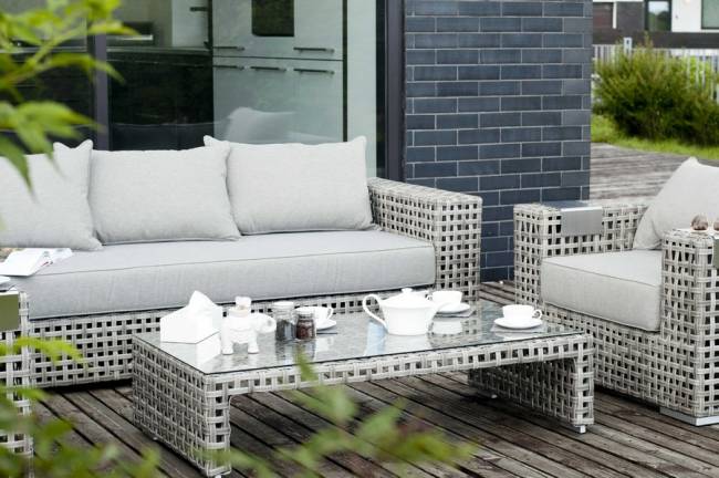 "Тито" лаунж-зона из искусственного ротанга, цвет серый "Тито" лаунж-зона из искусственного ротанга, цвет серый