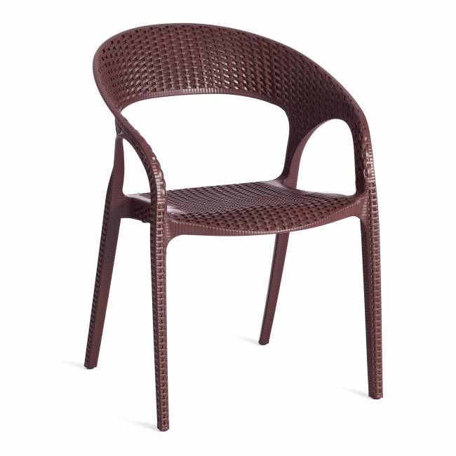 Кресло TINTO (mod. PC59) / 1 шт. в упаковке пластик,  60 х 63 х 83 см, Brown (коричневый) 14 Brown (коричневый) 14 пластик