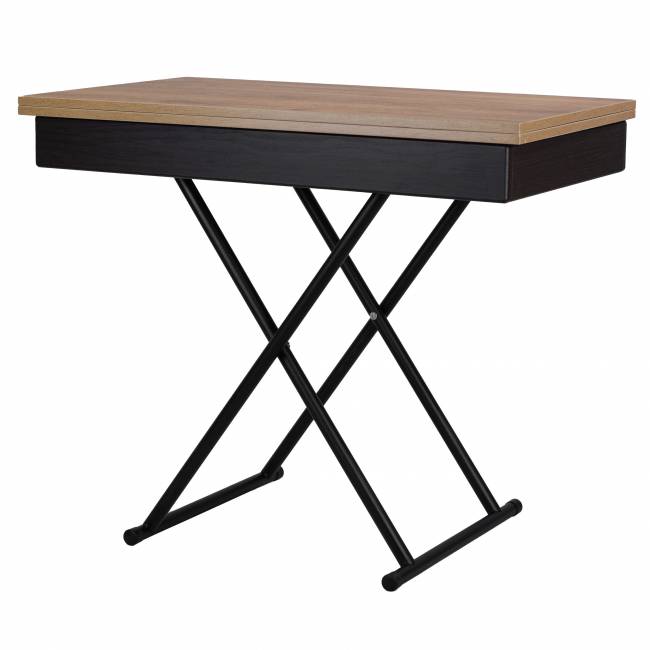 Стол-трансформер Лерон дуб крафт золотой/черный
