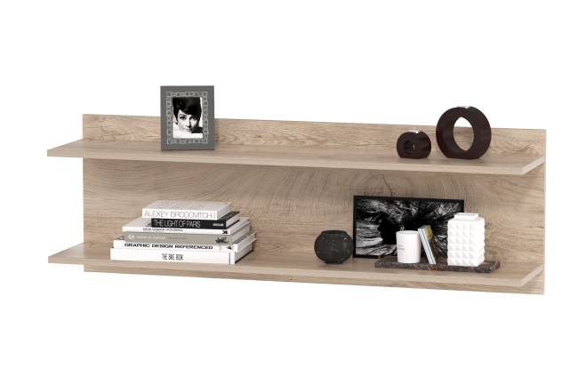 Стол компьютерный с пеналом и полкой Бостон цвет дуб эндгрейн элегантный/фасады МДФ милк рикамо софт