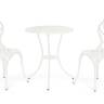 Комплект Secret de Maison Waltz of Flowers/Вальс Цветов (стол+2 стула) алюминиевый сплав, D60/H67, 52х40х89см, античный белый butter white алюминиевый сплав