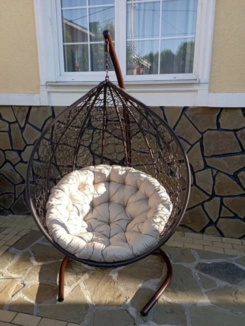 Подвесное кресло из искусственного ротанга "BUENO STRONG-XL", коричневый Подвесное кресло из искусственного ротанга "BUENO STRONG-XL", коричневый