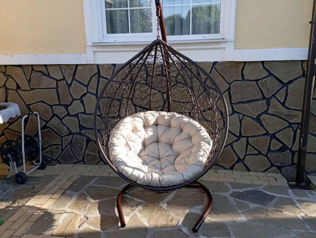 Подвесное кресло из искусственного ротанга "BUENO STRONG-XL", коричневый Подвесное кресло из искусственного ротанга "BUENO STRONG-XL", коричневый