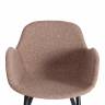 Кресло VALENTINO (mod. PC45-2) / 1 шт. в упаковке металл/экокожа/ткань, 55 х 58 х 81 см, Brown (коричневый)/чёрный Brown (коричневый)/чёрный металл/экокожа/ткань