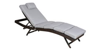 "Лиссабон" шезлонг из искусственного ротанга, цвет коричневый "Лиссабон" шезлонг из искусственного ротанга, цвет коричневый