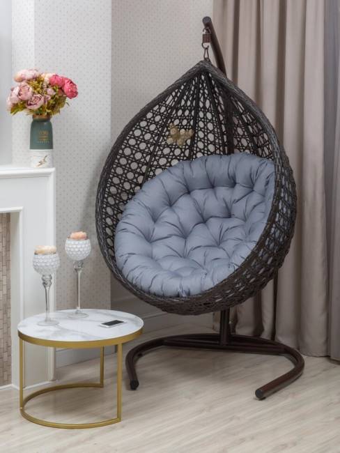 Подвесное кресло из искусственного ротанга "FRESCO-XL", коричневый Подвесное кресло из искусственного ротанга "FRESCO-XL", коричневый