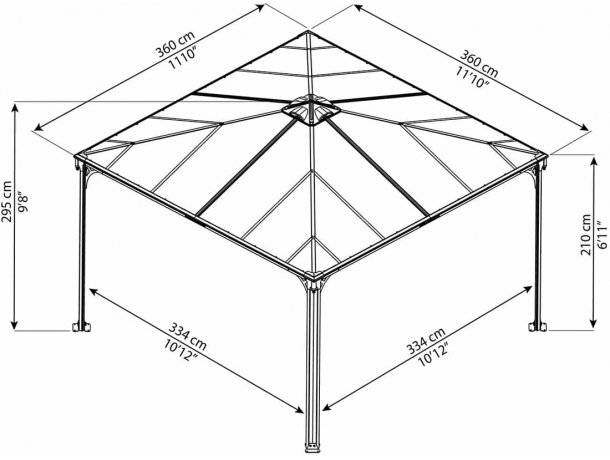 Беседка GAZEBO PALERMO 3600