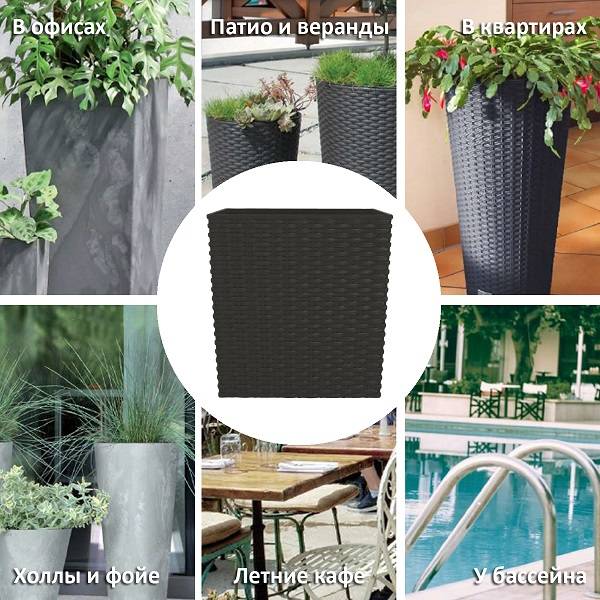 Кашпо для цветов RATO LOW DRTS325L-440U венге 2 предмета 21 и 32л Кашпо для цветов RATO LOW DRTS325L-440U венге 2 предмета 21 и 32л