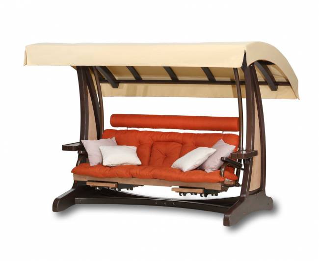 Качели садовые "Валенсия III" Премиум (лиственница)