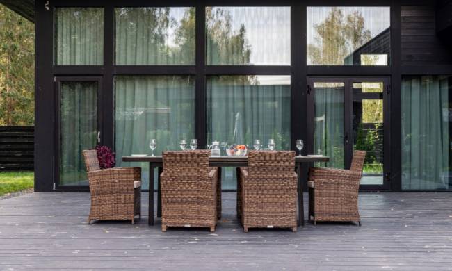 LUDWIG + FIONA обеденный комплект коричневого цвета