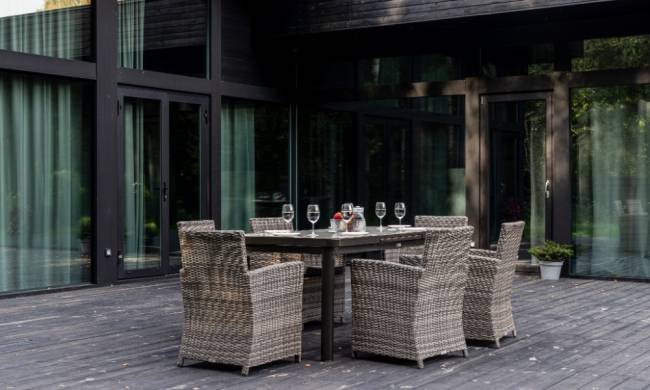 LUDWIG + FIONA обеденный комплект серого цвета