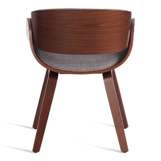 Стул LANDO (mod.8036) дерево / ткань, 59х53х75 см, орех/серый, Aimcasa 28 орех темный, серый дерево / ткань