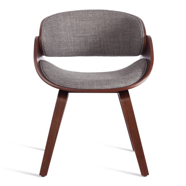 Стул LANDO (mod.8036) дерево / ткань, 59х53х75 см, орех/серый, Aimcasa 28 орех темный, серый дерево / ткань