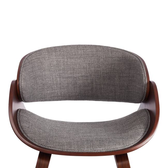 Стул LANDO (mod.8036) дерево / ткань, 59х53х75 см, орех/серый, Aimcasa 28 орех темный, серый дерево / ткань