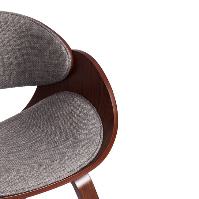 Стул LANDO (mod.8036) дерево / ткань, 59х53х75 см, орех/серый, Aimcasa 28 орех темный, серый дерево / ткань