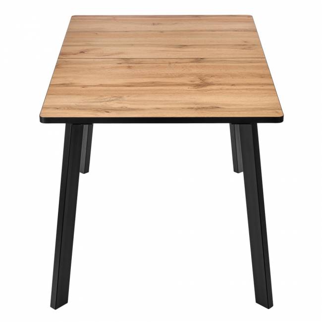 Стол Dublin раскладной 120-160х80х75 Дуб Вотан, чёрные ножки Стол Dublin раскладной 120-160х80х75 Дуб Вотан, чёрные ножки