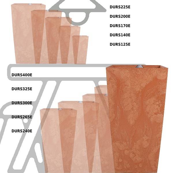 Кашпо для цветов URBI SQUARE EFFECT DURS400E-R624 терракотовый 2 предмета 37 и 91.5 л Кашпо для цветов URBI SQUARE EFFECT DURS400E-R624 терракотовый 2 предмета 37 и 91.5 л