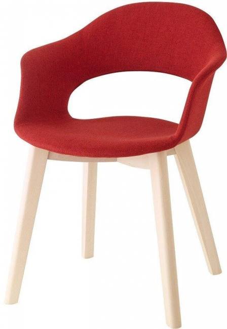 Кресло с обивкой Scab Design, Natural Lady B Pop тортора, отбеленный бук