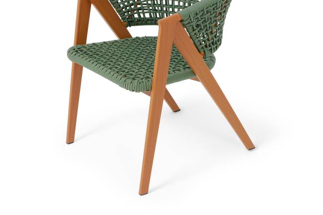 "Амстердам" плетеный стул из искусственного ротанга, цвет зеленый "Амстердам" плетеный стул из искусственного ротанга, цвет зеленый