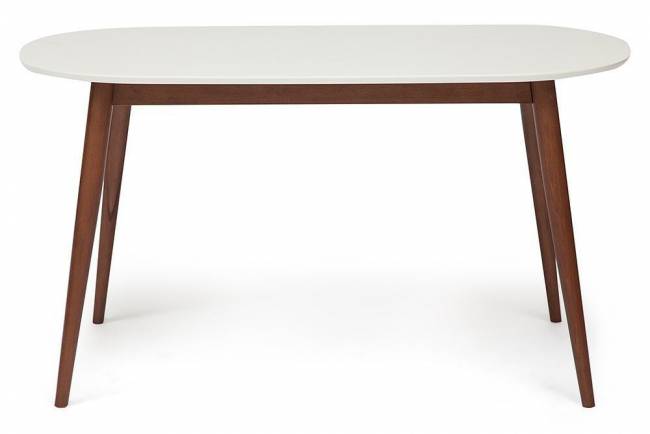 Стол обеденный MAX (Макс) основание бук, столешница мдф, 140 х 80 х 75см, Белый + Коричневый Белый + Коричневый основание бук, столешница мдф