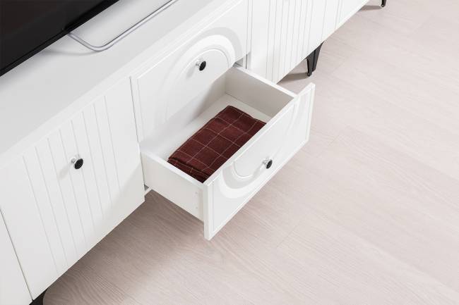 Стенка для гостиной с сервантом Валенсия № 60 цвет белый шагрень Стенка для гостиной с сервантом Валенсия № 60 цвет белый шагрень