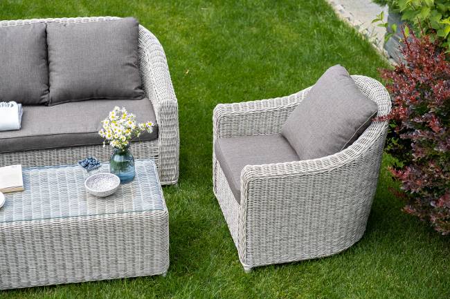 "Кон Панна" лаунж-зона из искусственного ротанга, цвет бежевый "Кон Панна" лаунж-зона из искусственного ротанга, цвет бежевый