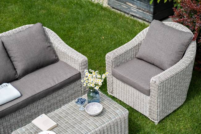 "Кон Панна" лаунж-зона из искусственного ротанга, цвет бежевый "Кон Панна" лаунж-зона из искусственного ротанга, цвет бежевый