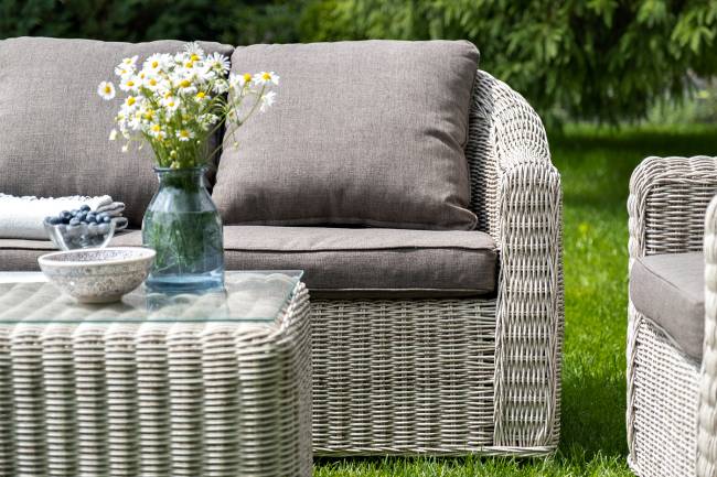 "Кон Панна" лаунж-зона из искусственного ротанга, цвет бежевый "Кон Панна" лаунж-зона из искусственного ротанга, цвет бежевый