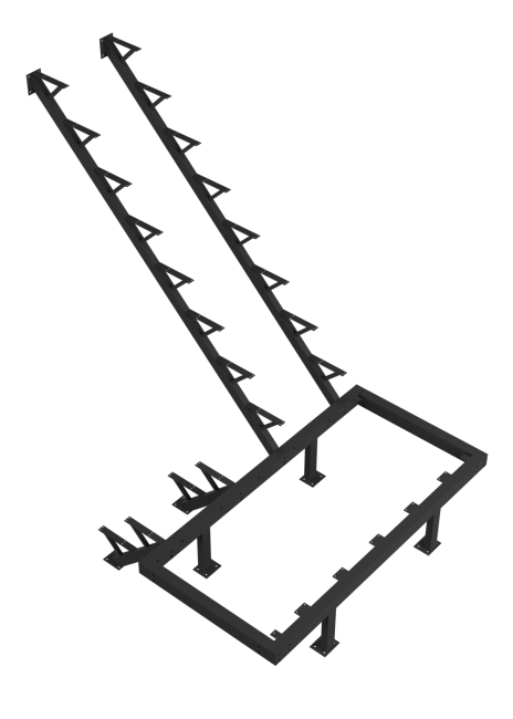 Каркас к лестнице ЛЕС-06 универсальной (поворот 180 градусов) 3184 проем 900-2335, Белый