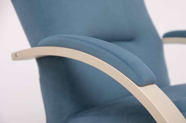 Кресло-качалка Leset Милано Слоновая кость V47 синий Кресло-качалка Leset Милано Слоновая кость V47 синий