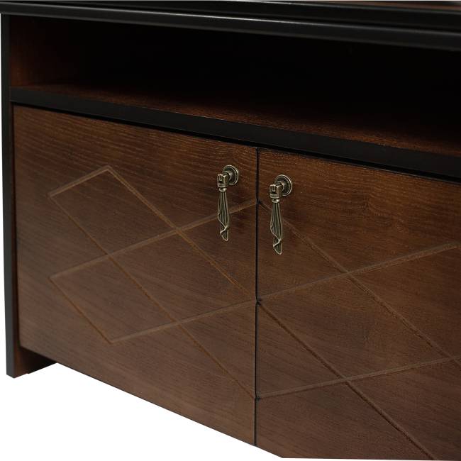 Банкетка Патриция 2 орех, к/з Ева 1, каретная стяжка Л