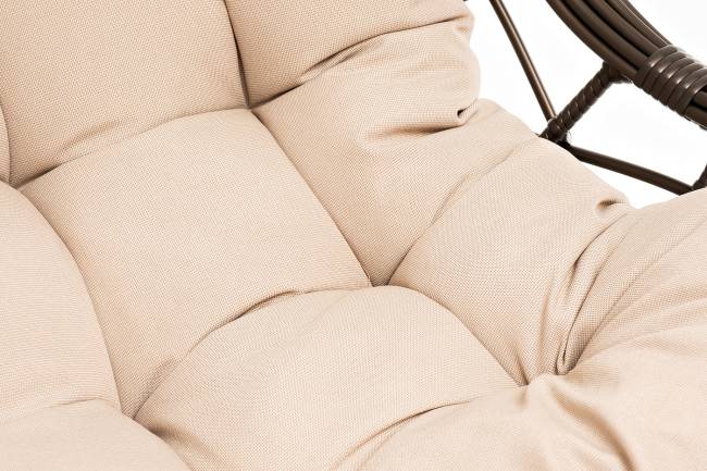 "Венеция" подвесное кресло-кокон из искусственного ротанга, цвет бронзовый с бежевой подушкой "Венеция" подвесное кресло-кокон из искусственного ротанга, цвет бронзовый с бежевой подушкой