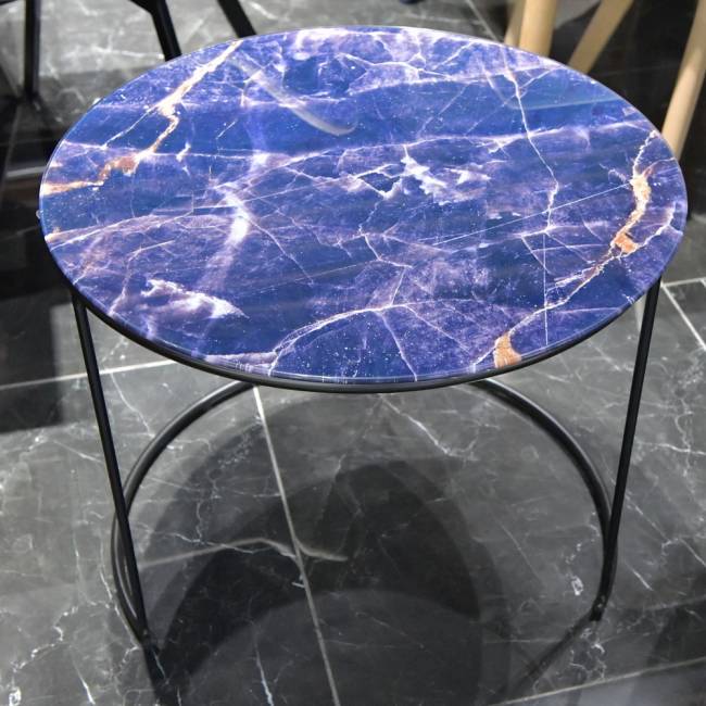 Набор кофейных столиков Tango темно-синий с чёрными ножками, 2шт Набор кофейных столиков Tango темно-синий с чёрными ножками, 2шт