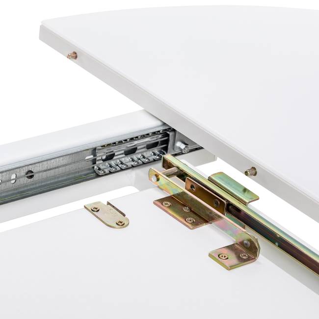 Стол раздвижной Leset Капри со стеклом Белый